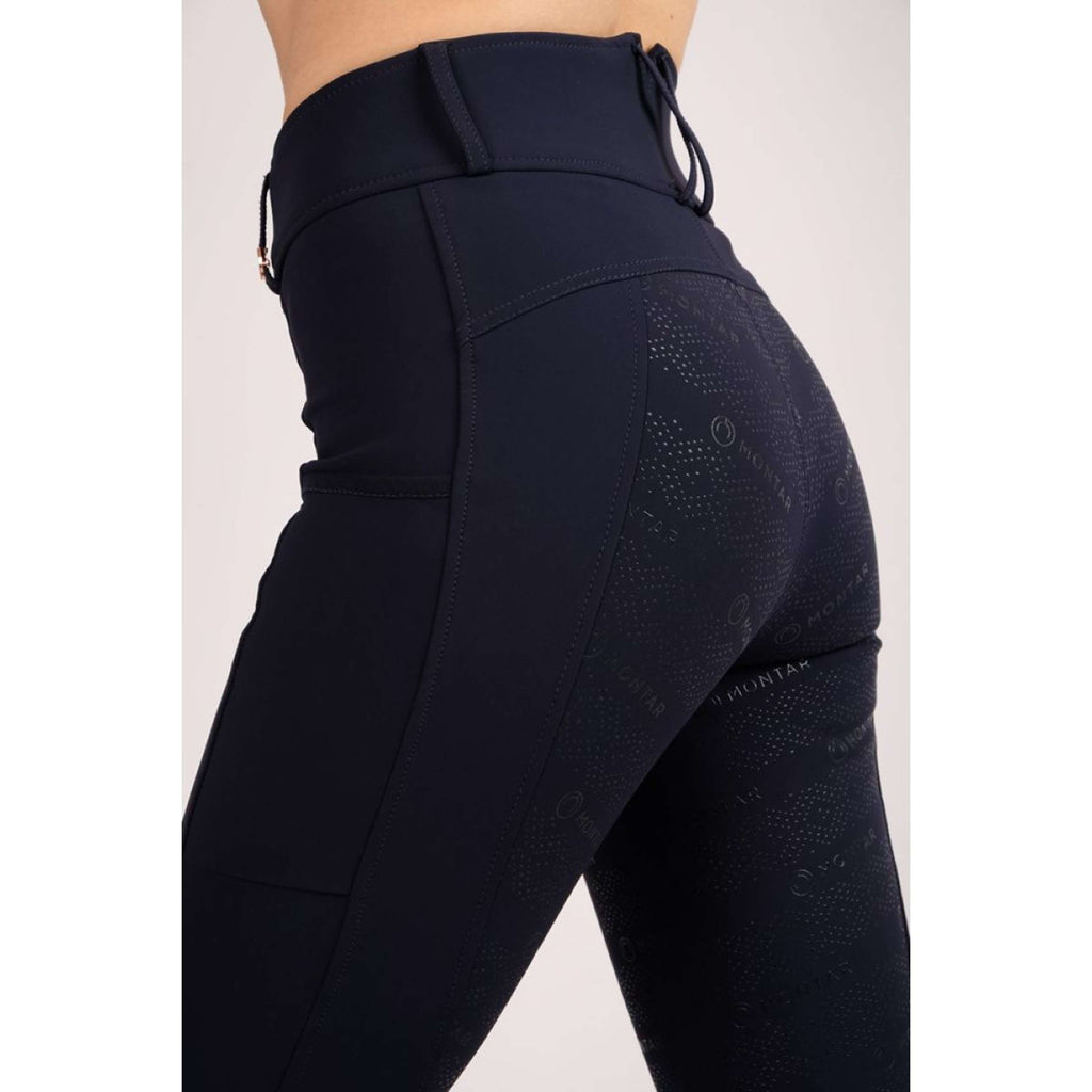 Montar Legging de Equitación Rosegold Logo Junior Navy