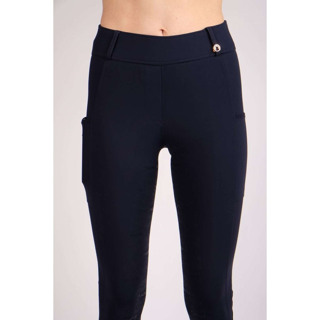 Montar Legging de Equitación Rosegold Logo Junior Navy