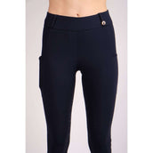 Montar Legging de Equitación Rosegold Logo Junior Navy