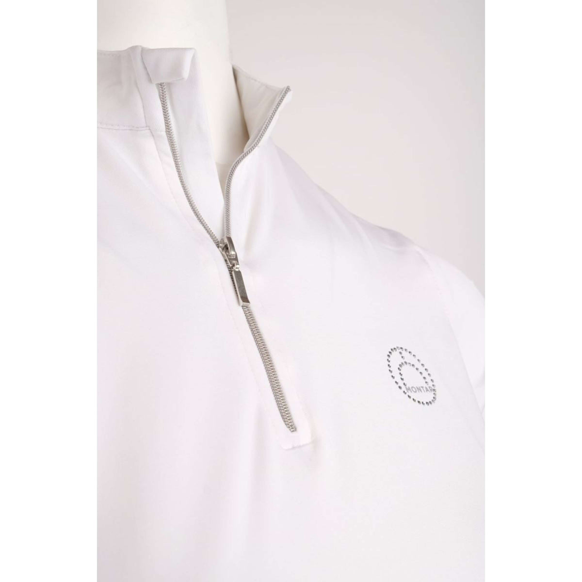 Montar Shirt Everly Crystal Logo Lange Mouwen Blanco
