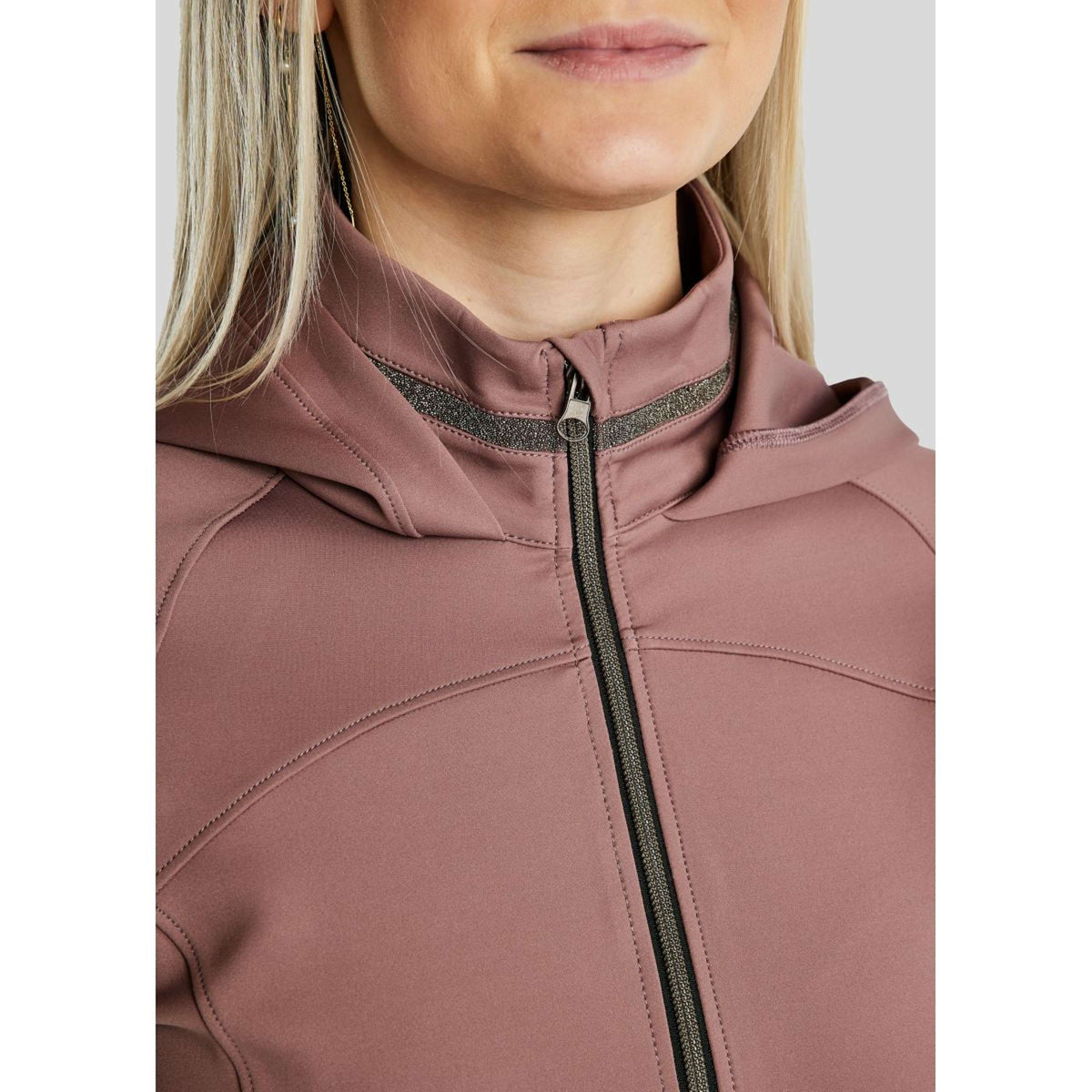 Montar Sudadera con capucha y cremallera MoGaia Dusty Rose
