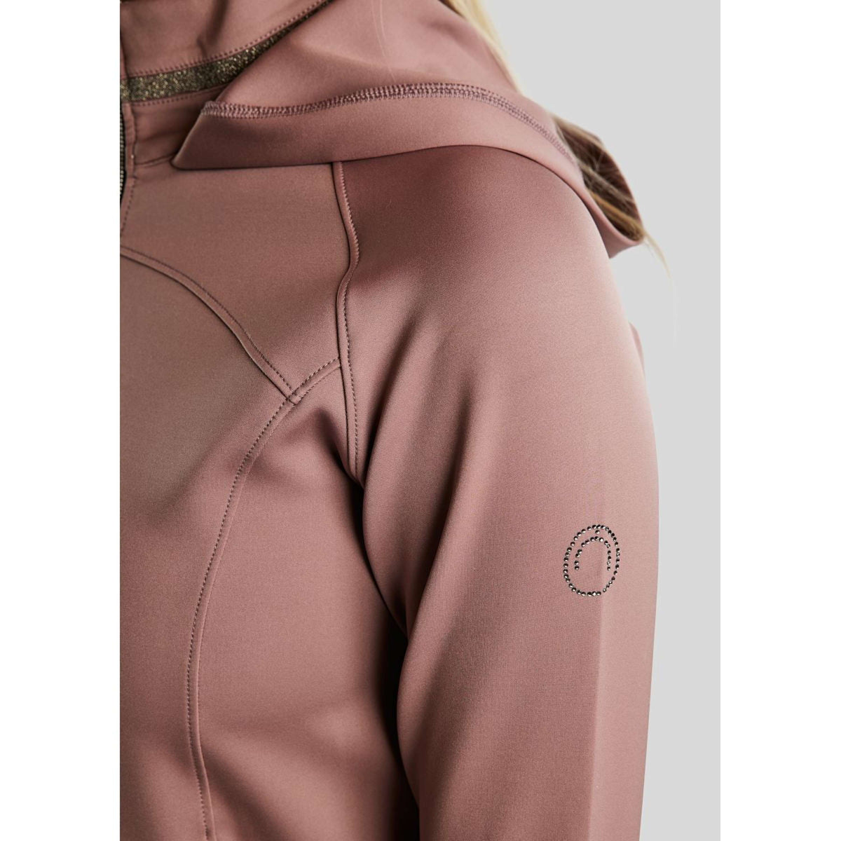 Montar Sudadera con capucha y cremallera MoGaia Dusty Rose