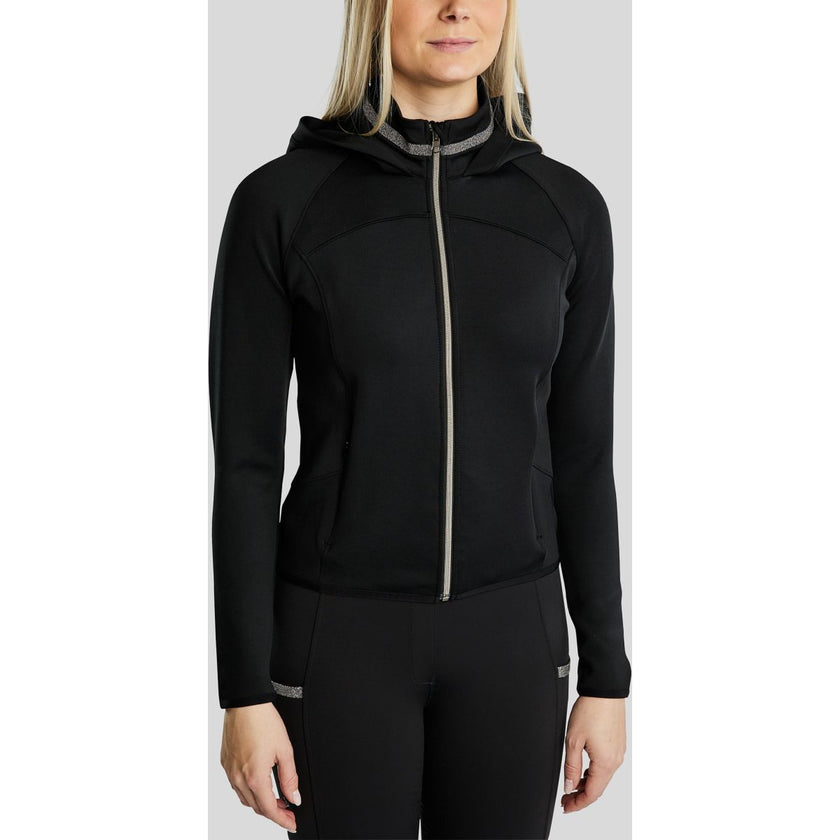 Montar Sudadera con capucha y cremallera MoGaia Negro