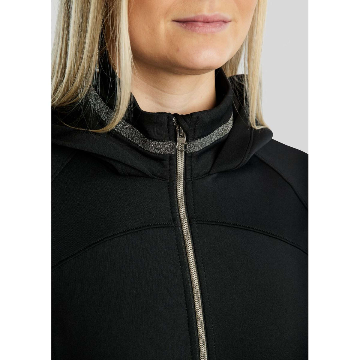 Montar Sudadera con capucha y cremallera MoGaia Negro