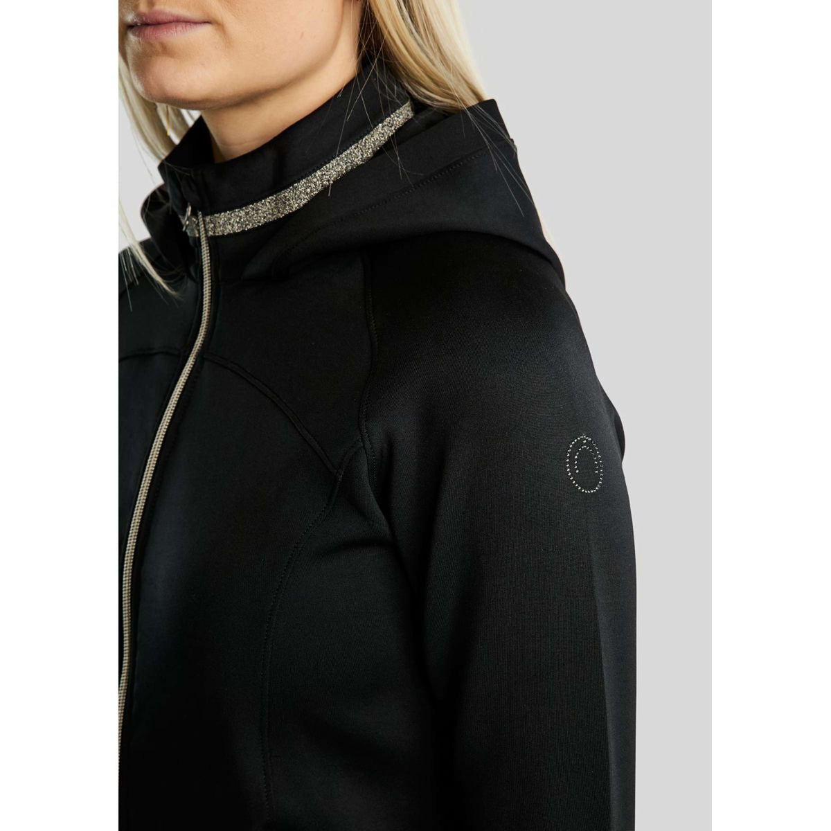 Montar Sudadera con capucha y cremallera MoGaia Negro