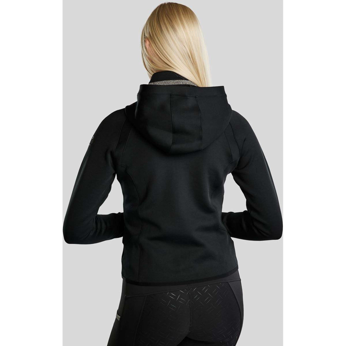 Montar Sudadera con capucha y cremallera MoGaia Negro