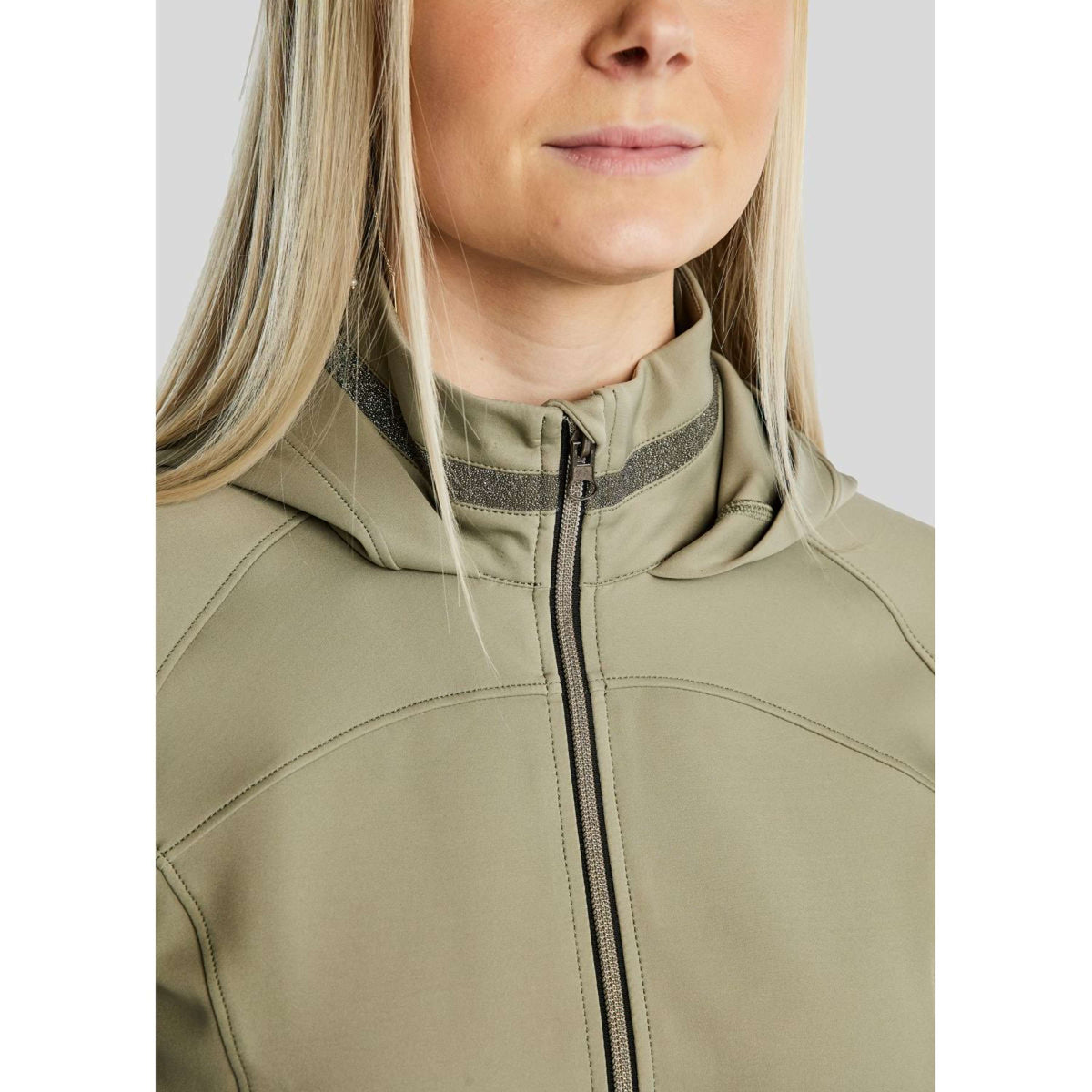 Montar Sudadera con capucha y cremallera MoGaia Dusty Green