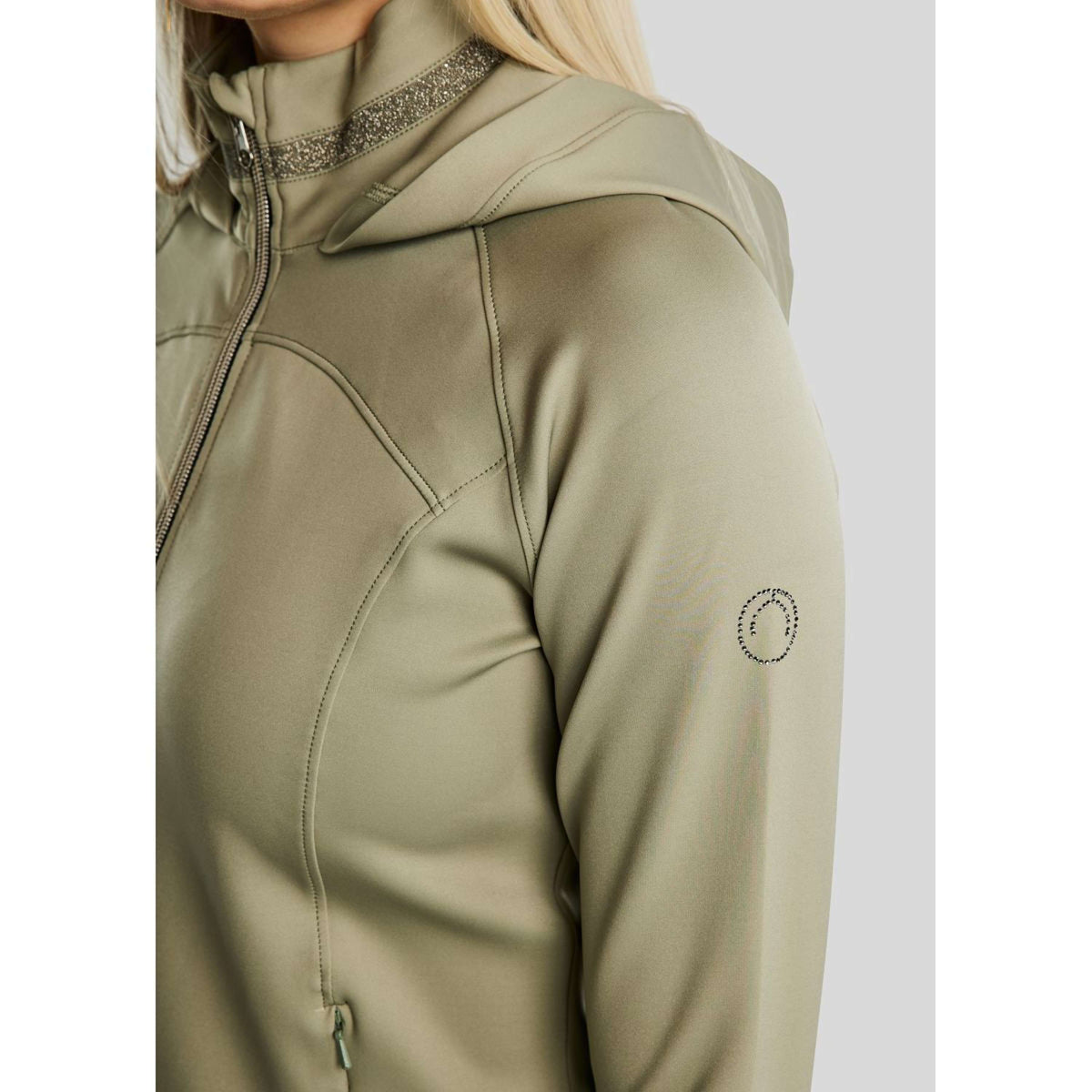 Montar Sudadera con capucha y cremallera MoGaia Dusty Green