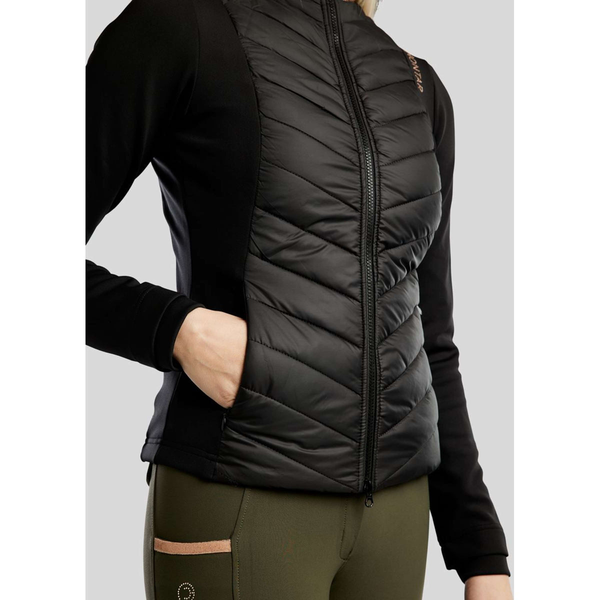 Montar Sudadera con capucha y cremallera Momari Hybrid Negro