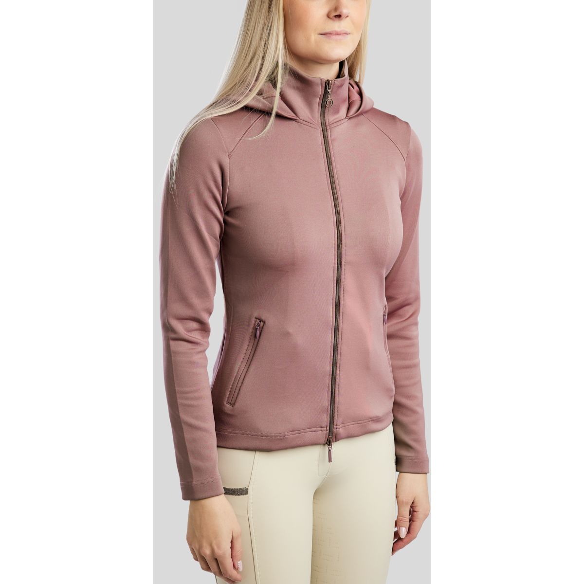 Montar Sudadera con capucha y cremallera MoAddie Softshell Dusty Rose