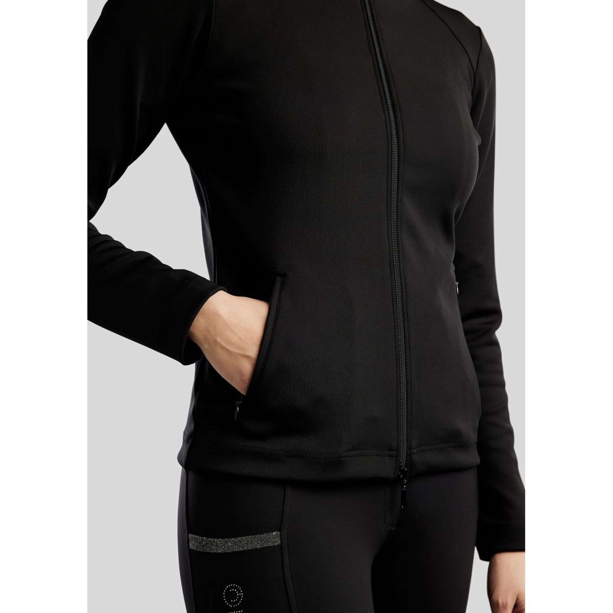 Montar Sudadera con capucha y cremallera MoAddie Softshell Negro