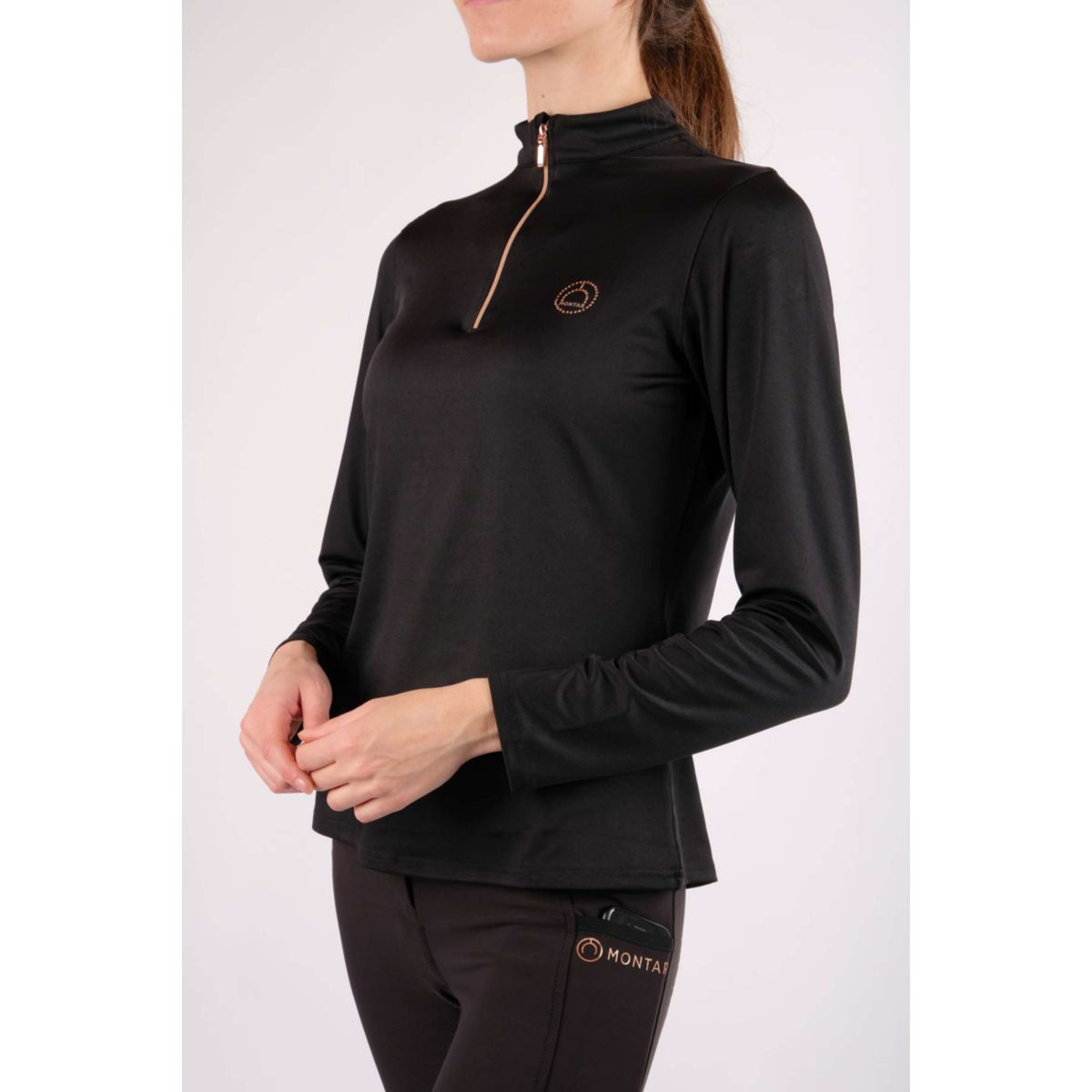 Montar Shirt Everly Rosegold Negro