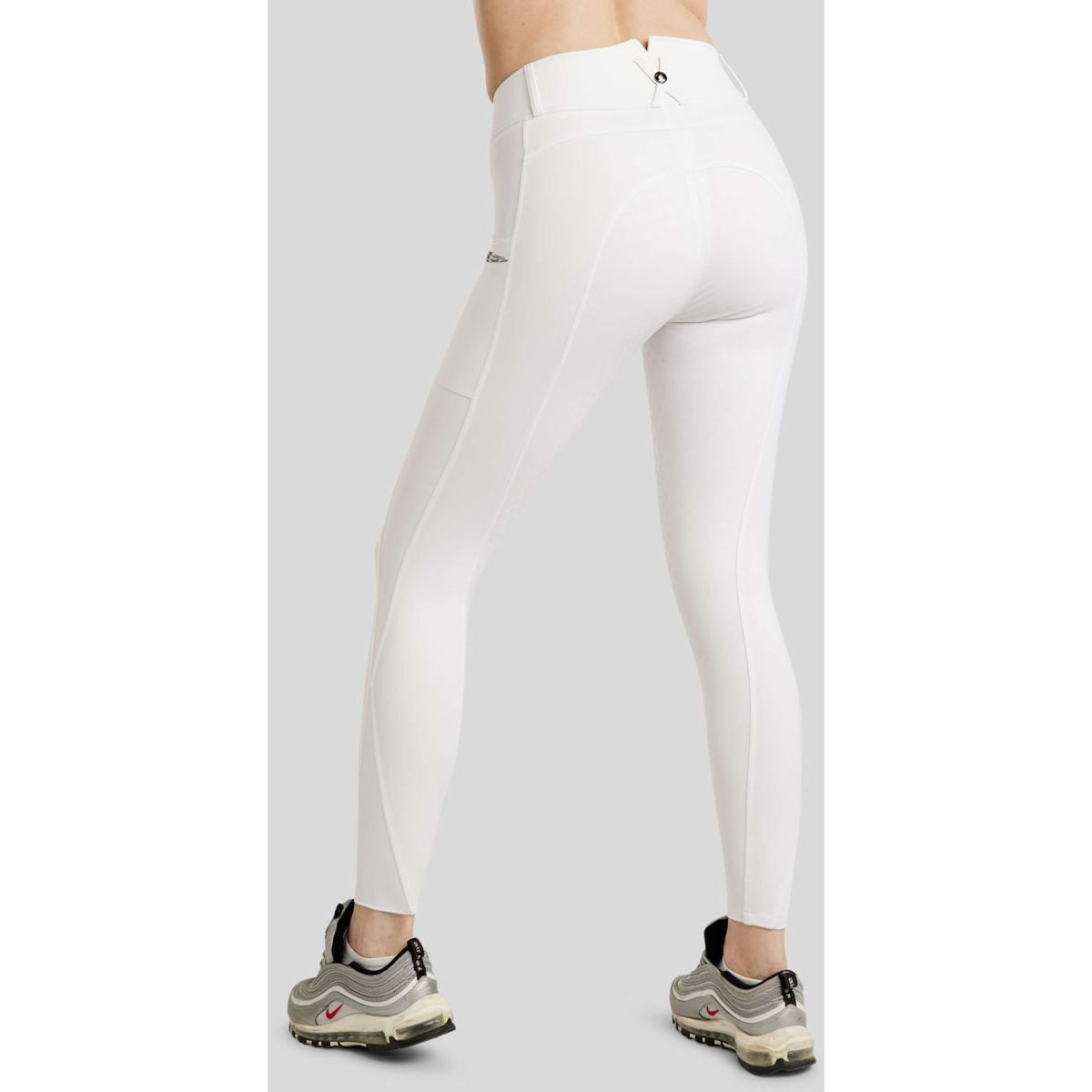 Montar Pantalón de Equitación MoEmilia Full Grip Blanco