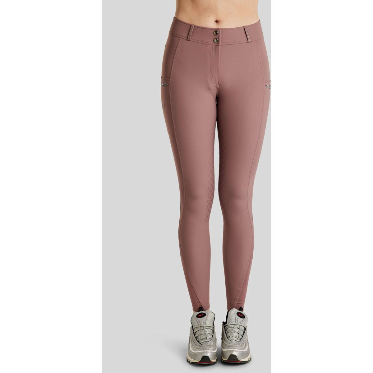 Montar Pantalón de Equitación MoEmilia Full Grip Dusty Rose