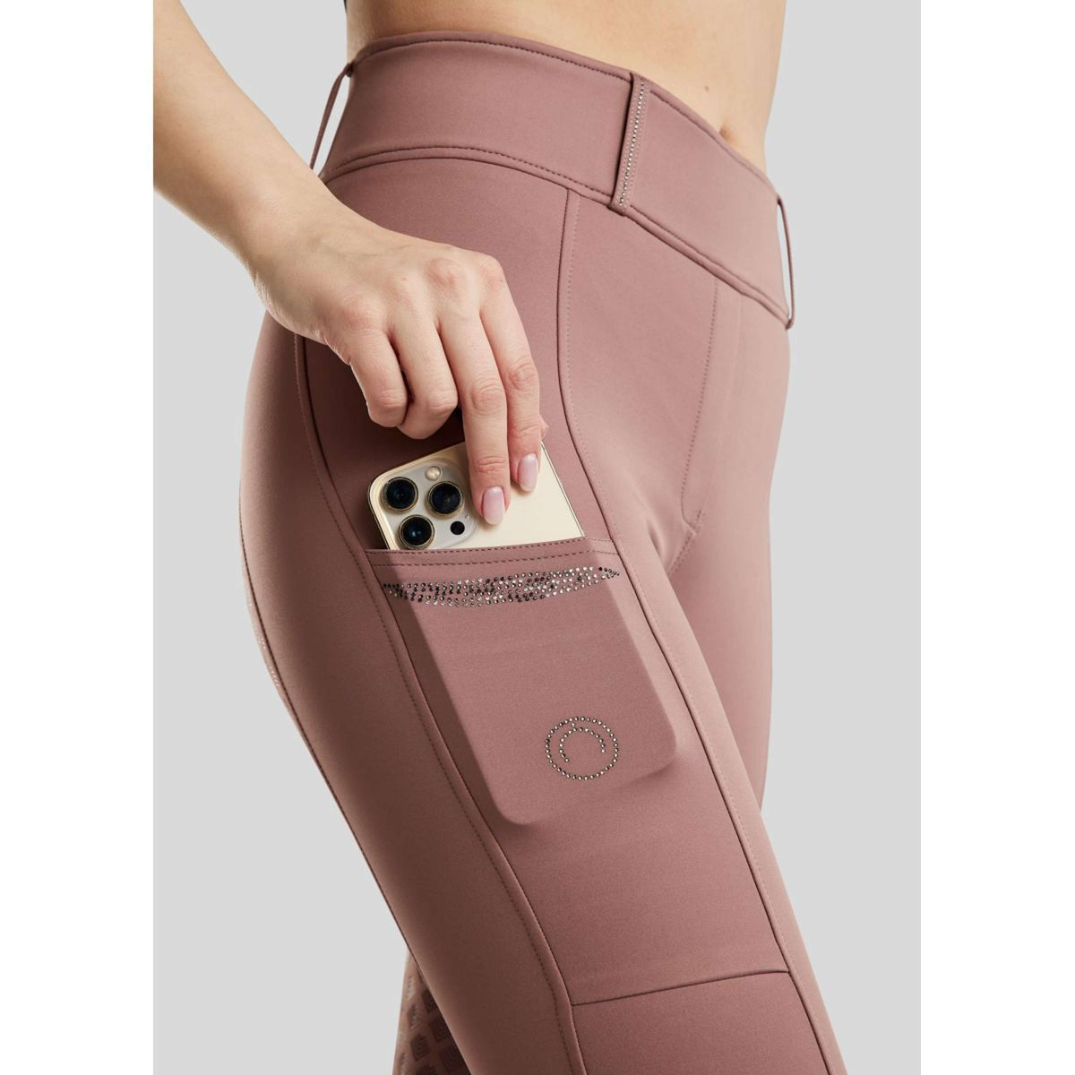 Montar Legging de Equitación MoEmilia Full Grip Dusty Rose