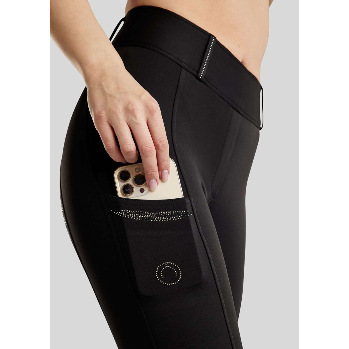 Montar Legging de Equitación MoEmilia Full Grip Negro