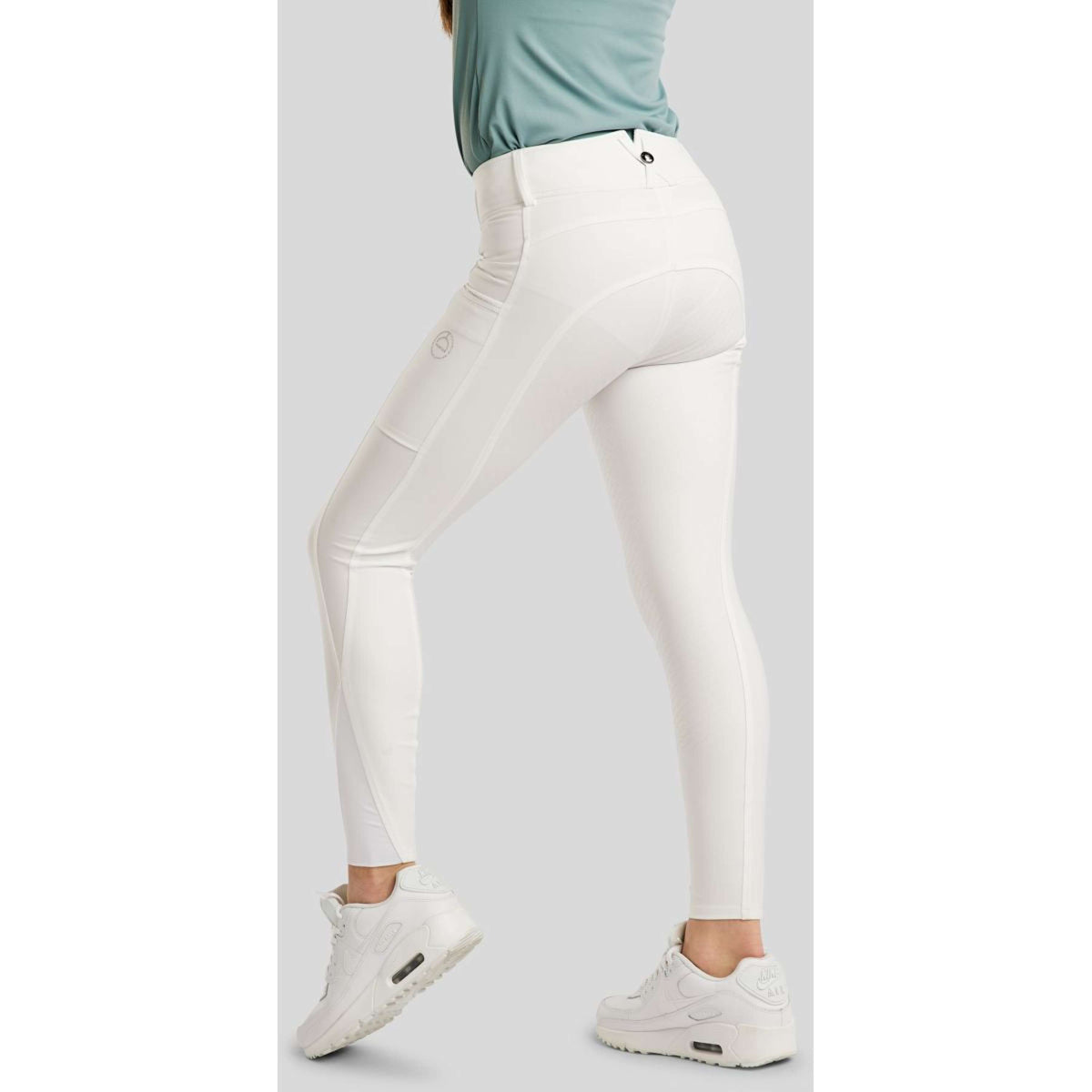 Montar Pantalón de Equitación MoCha Full Grip Blanco