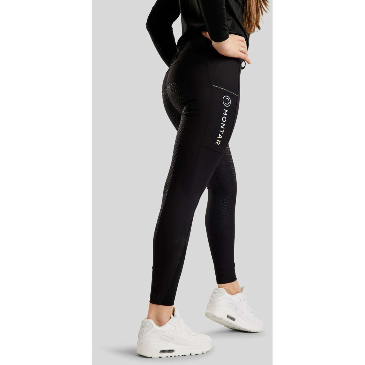 Montar Pantalón de Equitación MoCha Full Grip Negro