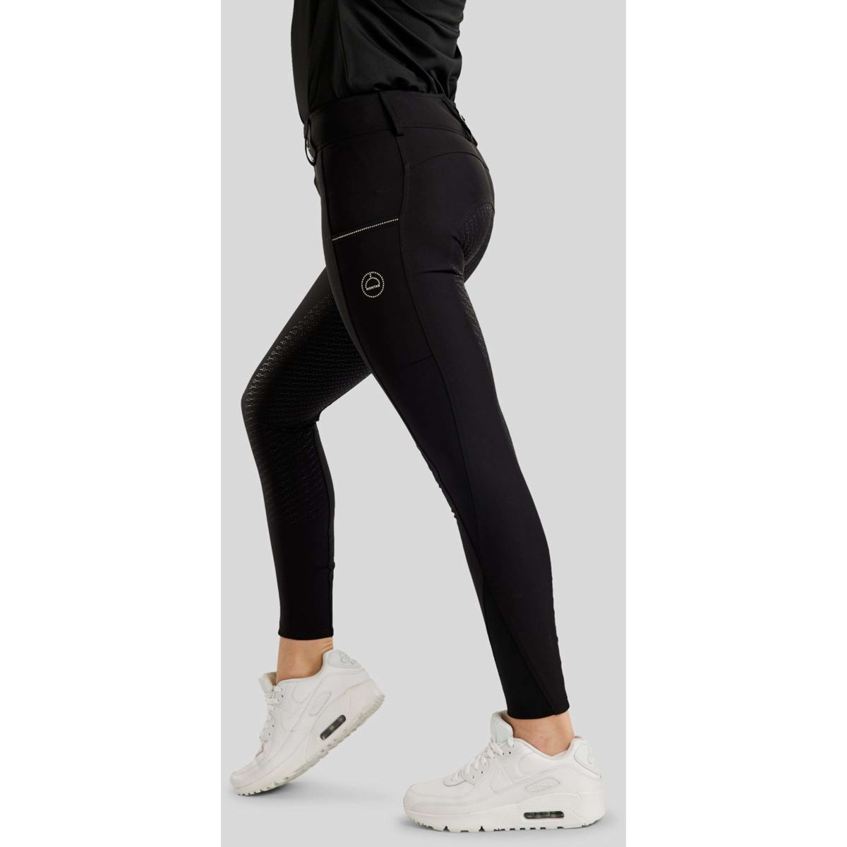 Montar Pantalón de Equitación MoCha Full Grip Negro