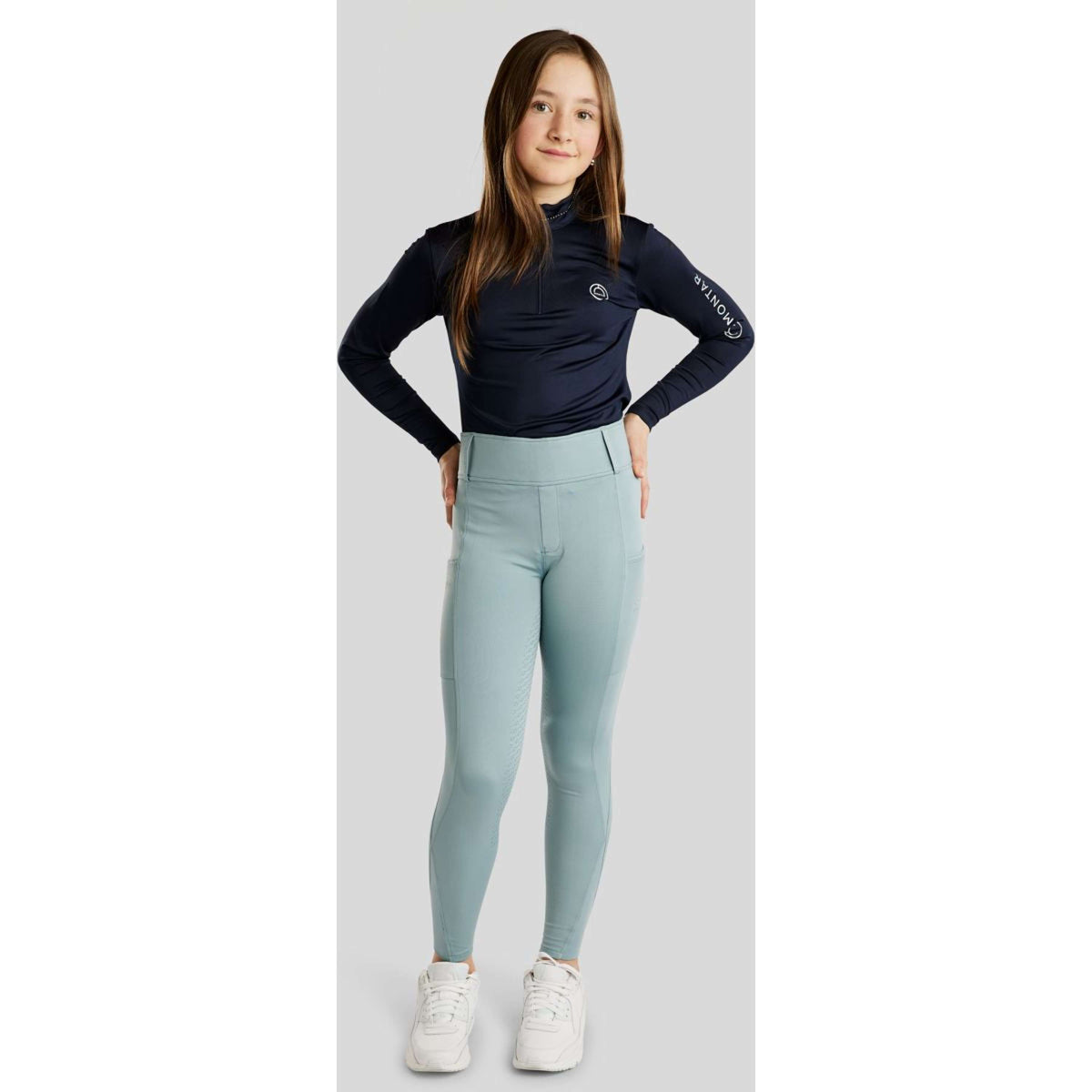 Montar Legging de Equitación MoCha Full Grip Stone Blue