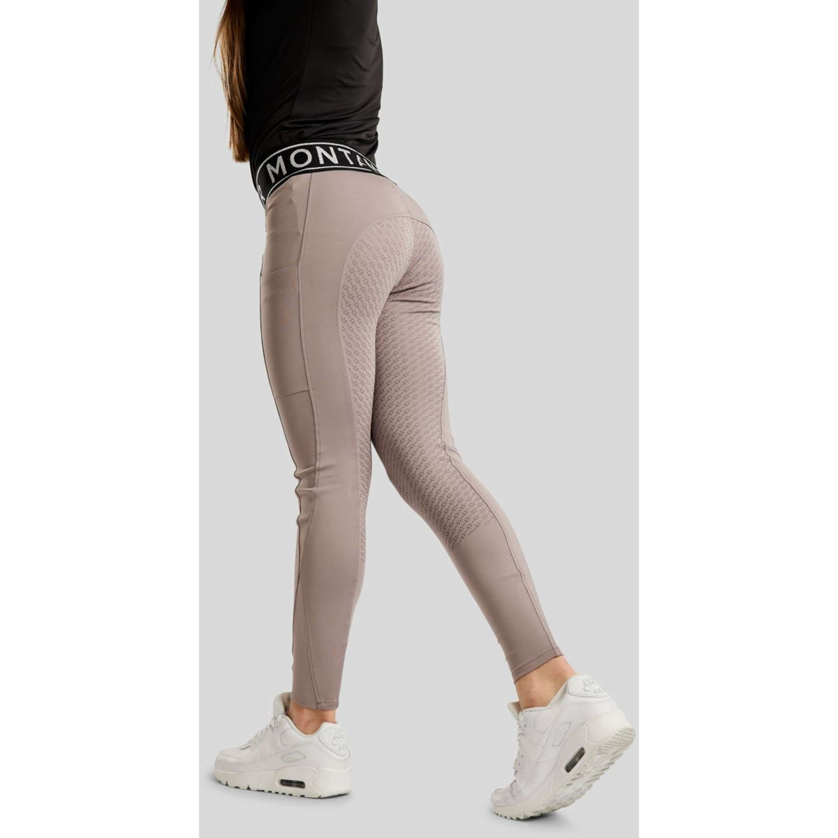Montar Legging de Equitación MoSille Full Grip Rose Grey