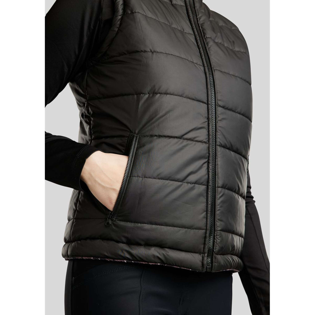 Montar Chaleco MoCheri Reversible Black Peony