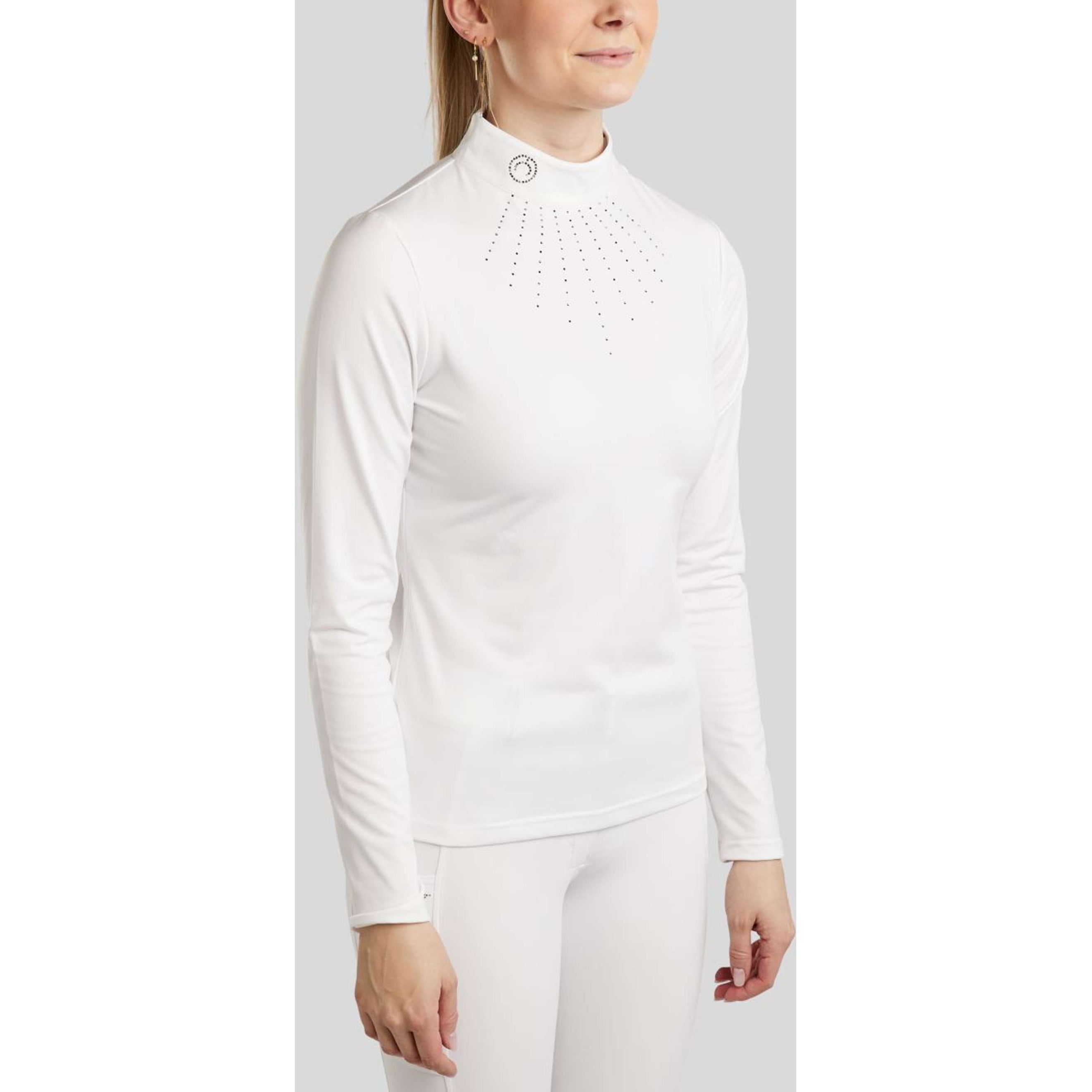 Montar Camiseta de Competición MoEmilia Mangas Largas Blanco Montar Camiseta de Competición MoEmilia Mangas Largas Blanco