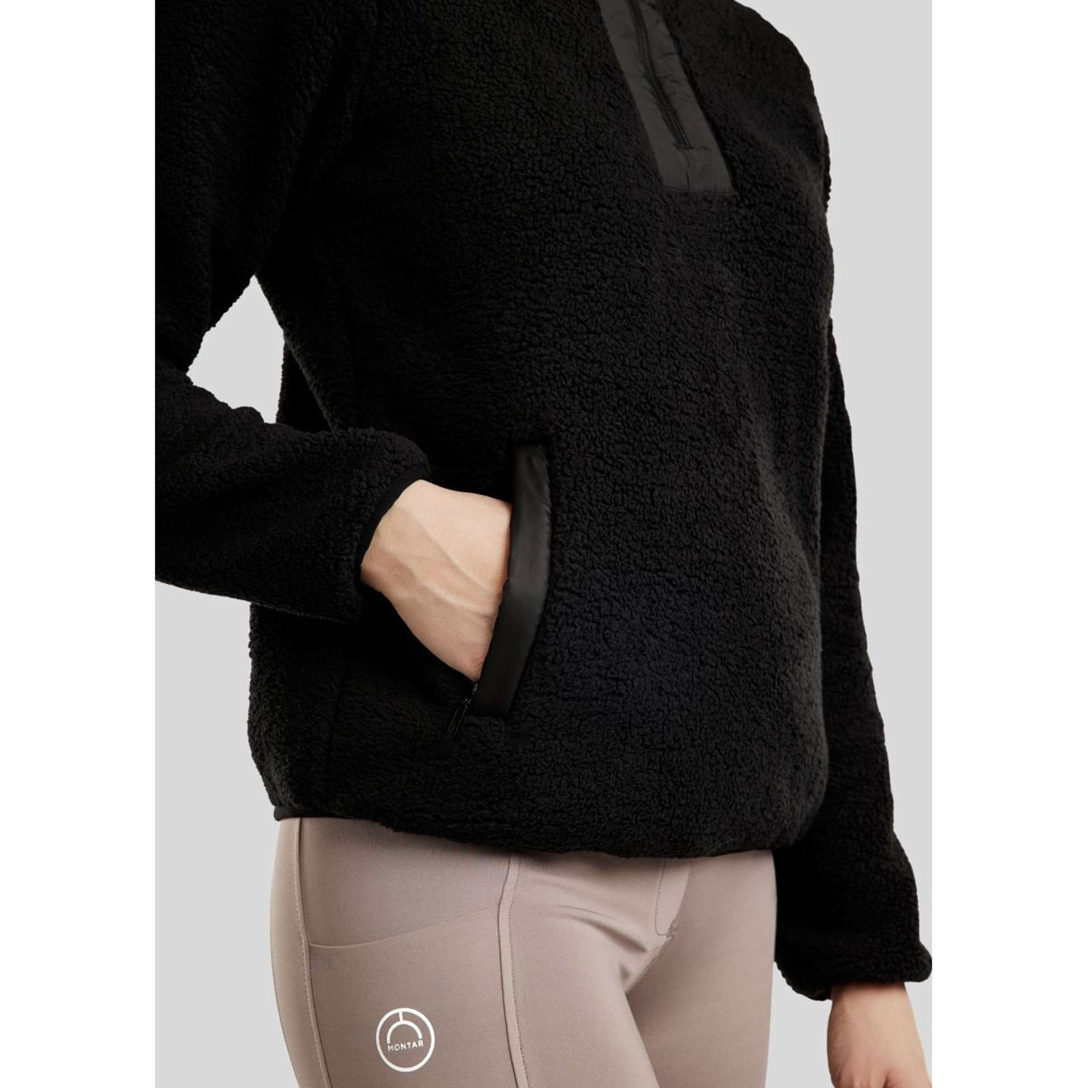 Montar Sudadera con capucha y cremallera MoSille Negro