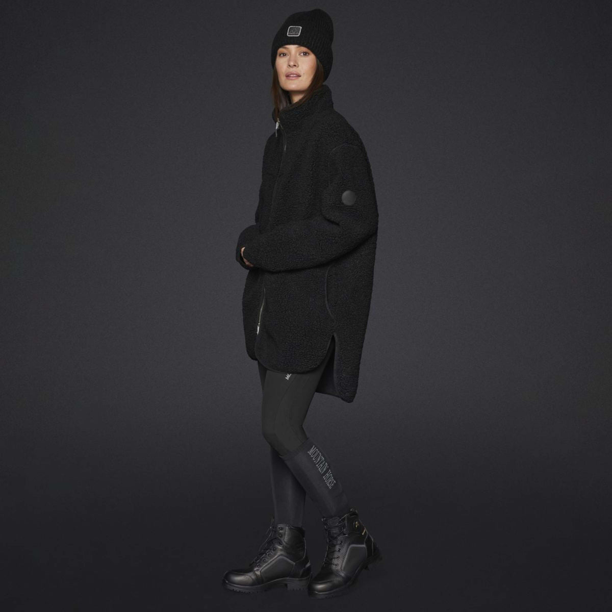 Mountain Horse Sudadera con capucha y cremallera Emma Pile Negro