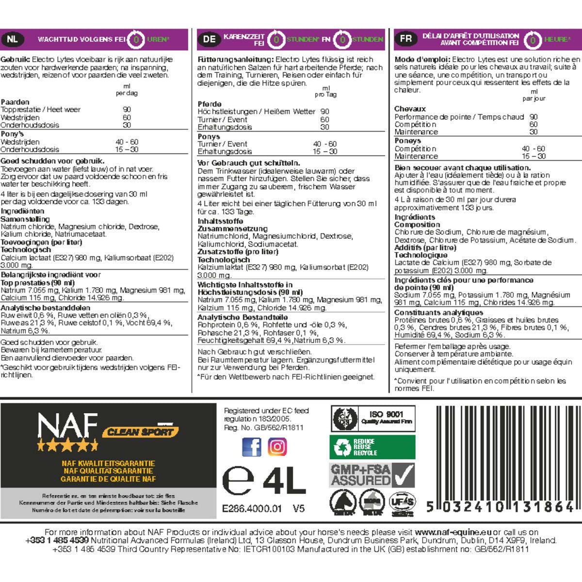 NAF Electrolitos Líquido