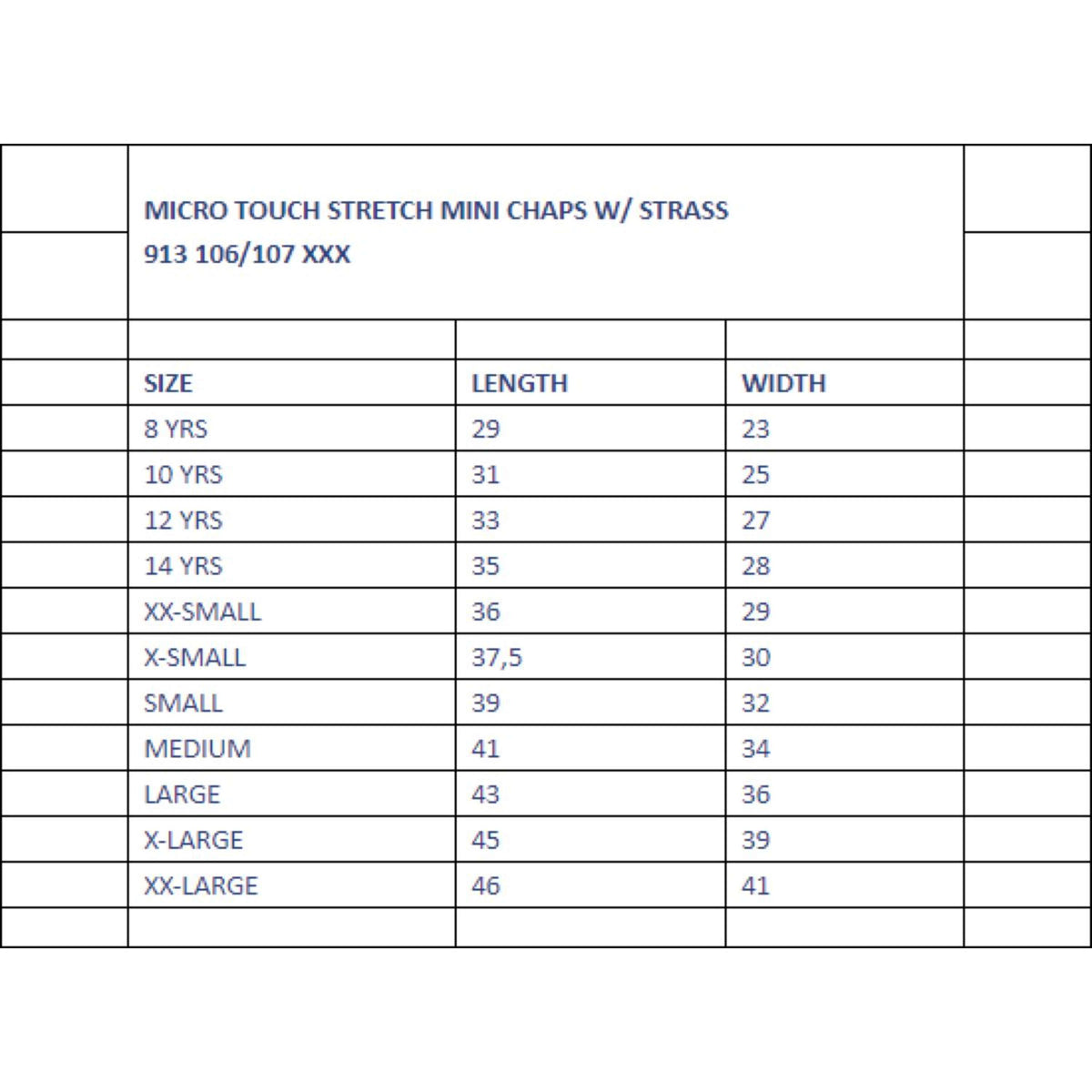 Norton Mini Chaps Piedras de imitación Negro