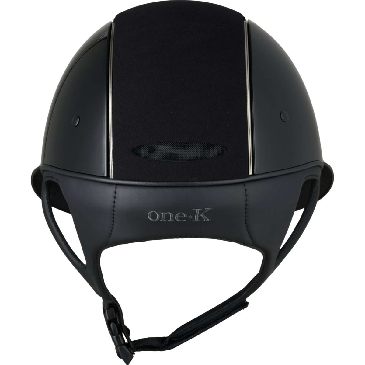 OneK Casco Avancé Glossy Chamude Líneas Chrome Negro