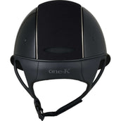OneK Casco Avancé Glossy Chamude Líneas Chrome Negro