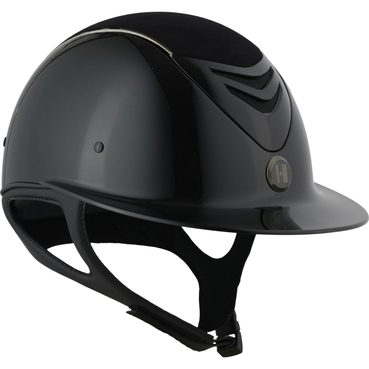 OneK Casco Avancé Glossy Chamude Líneas Chrome Negro