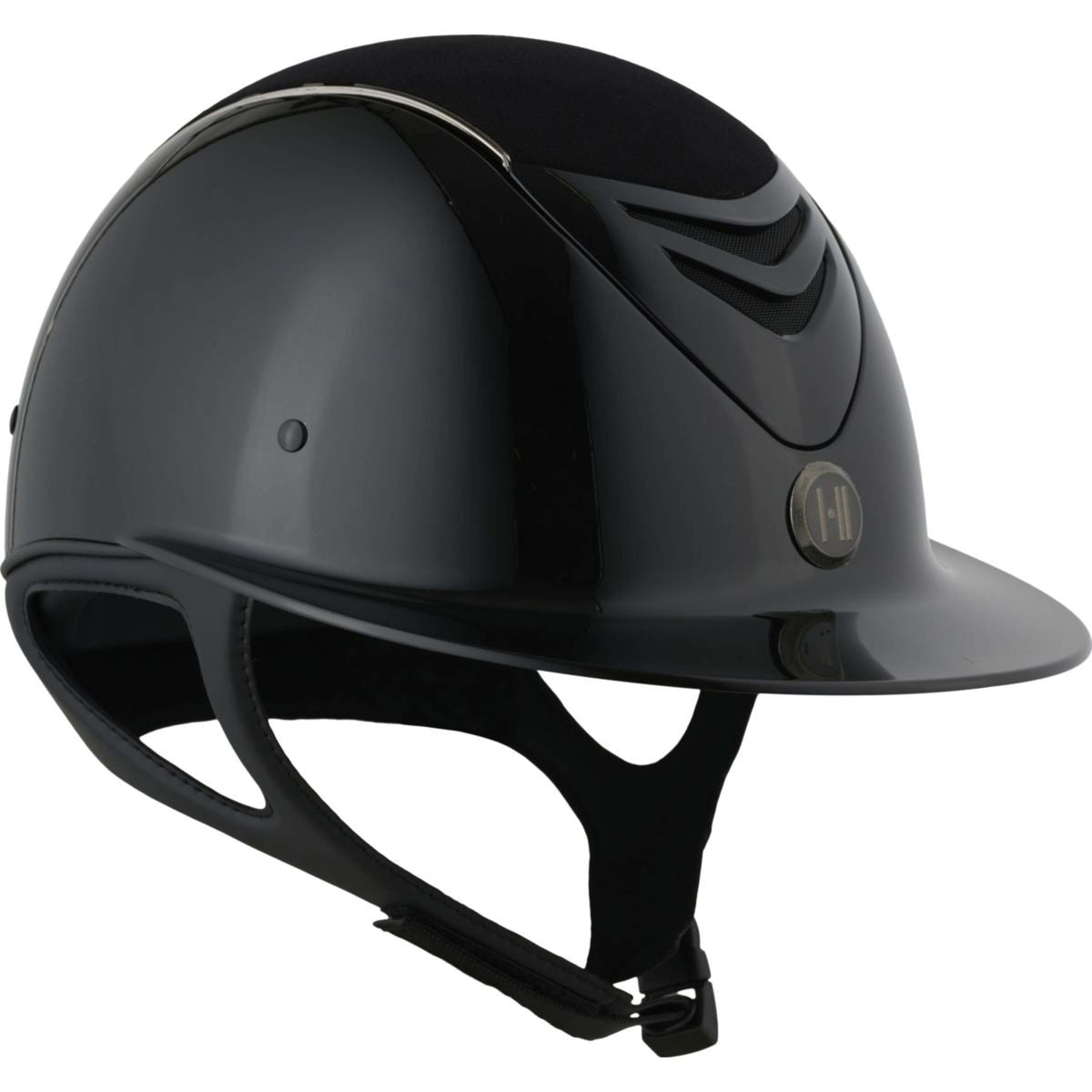 OneK Casco Avancé Glossy Chamude Líneas Chrome Negro