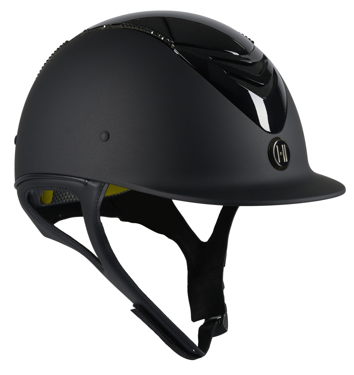 OneK Casco Mips Defender Matt Glossy Top Swarovski Negro
