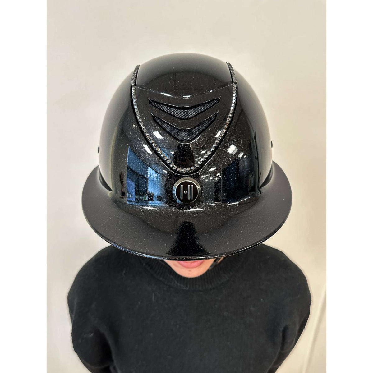 OneK Casco Avancé Lux Shimmer Black Swarovski Negro