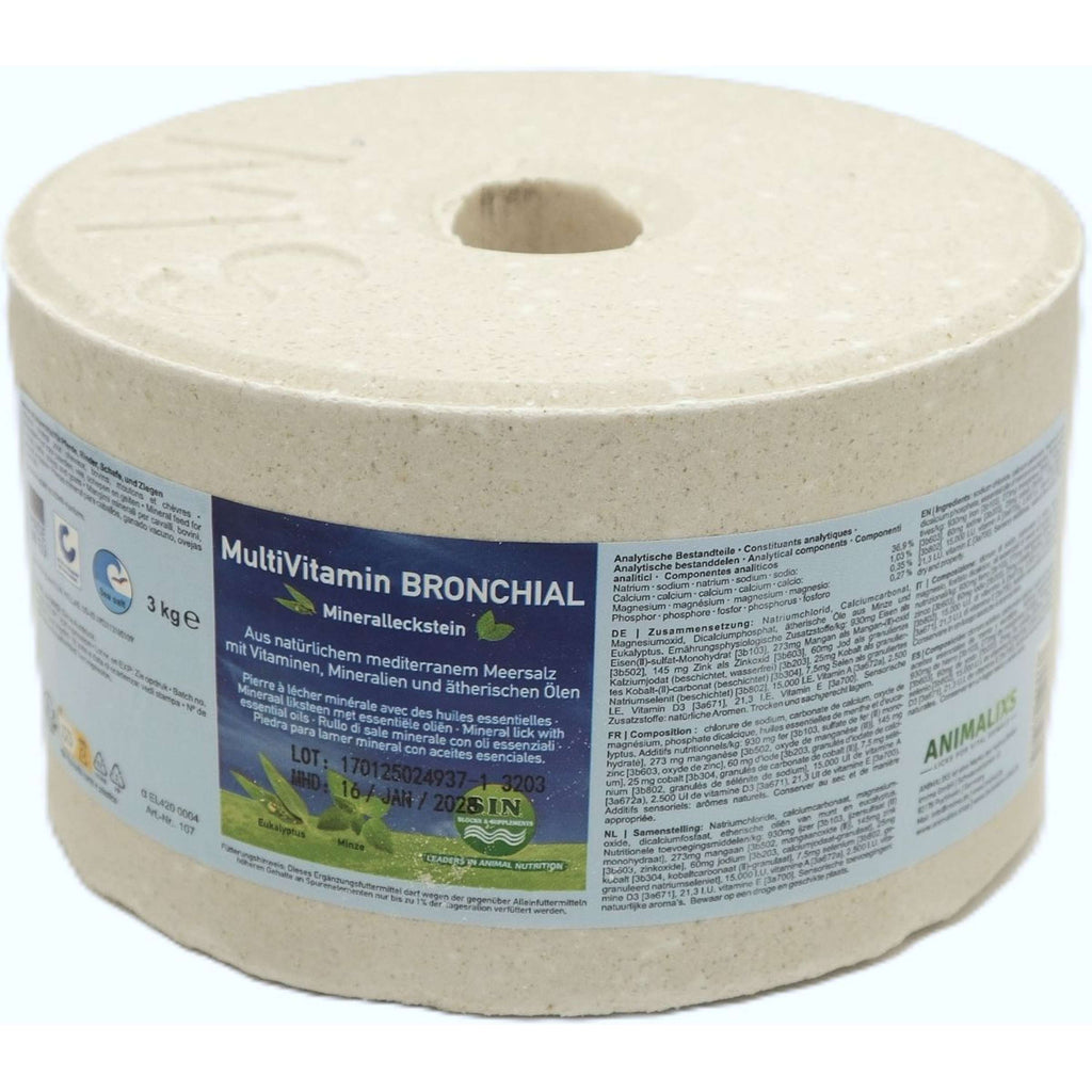 Animalixs Piedra de Lamer Multivitamine-Bronchial Blanco