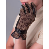 PS of Sweden Guantes de Equitación Monogram Leather Marron