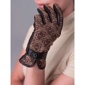 PS of Sweden Guantes de Equitación Monogram Leather Marron