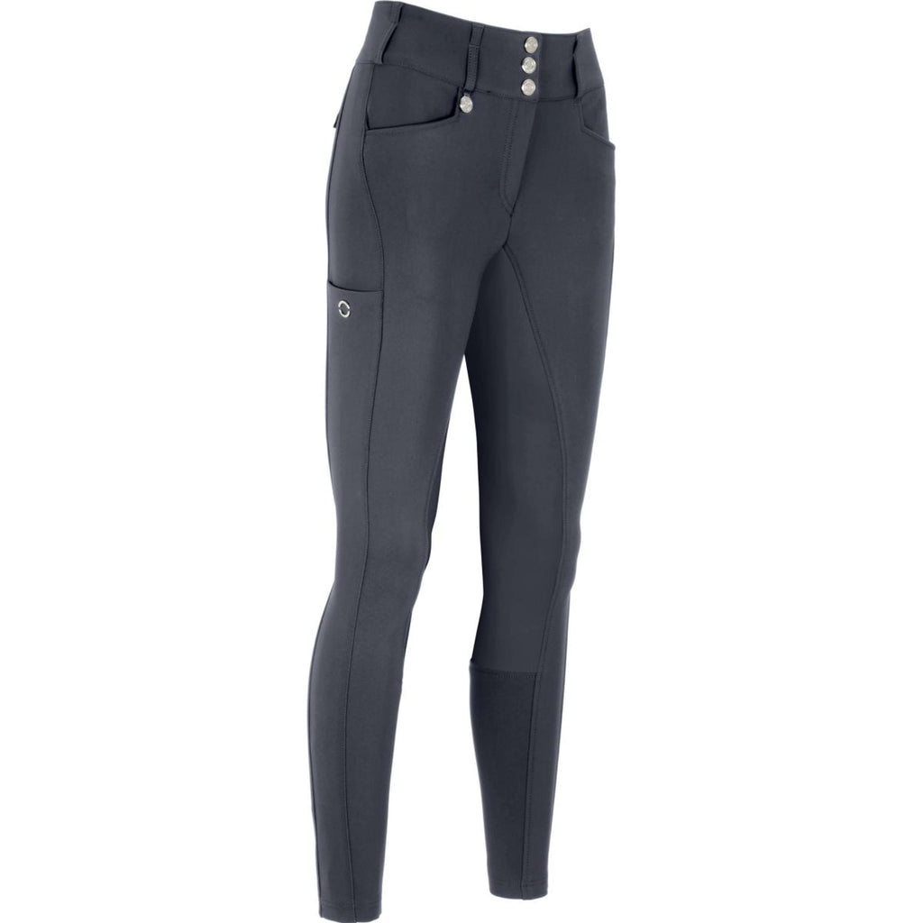 Pikeur Pantalones New Candela Asiento de Cuero Dark Shadow