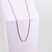 Ponytail&Co Cadena Enlace ovalado plano Oro Rosa