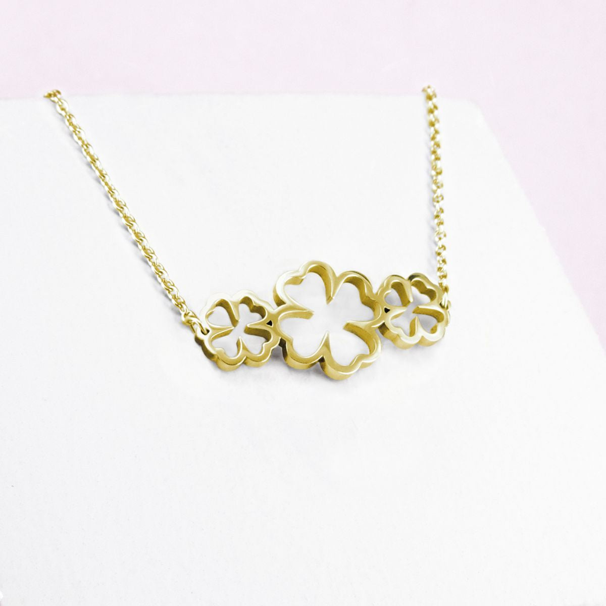 Ponytail&Co Cadena con 3 tréboles Oro