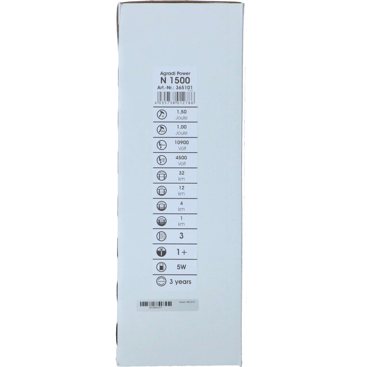 Agradi Power Dispositivo de cerca eléctrica Agradi Power N1500 1,5 Joule Verde Oscuro