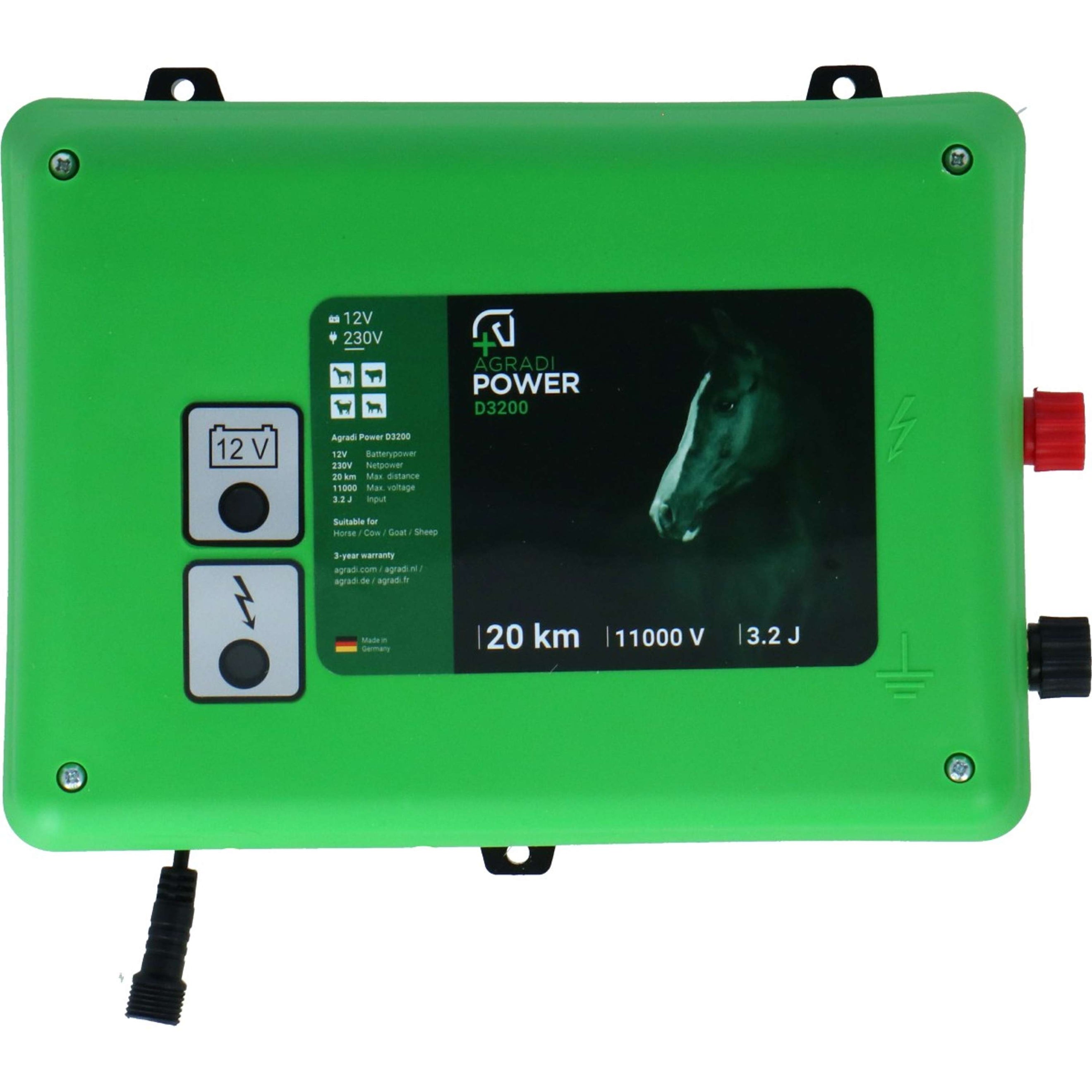 Agradi Power Dispositivo de cerca eléctrica Agradi Power D3200 0,17 Joule Agradi Power Dispositivo de cerca eléctrica Agradi Power D3200 0,17 Joule