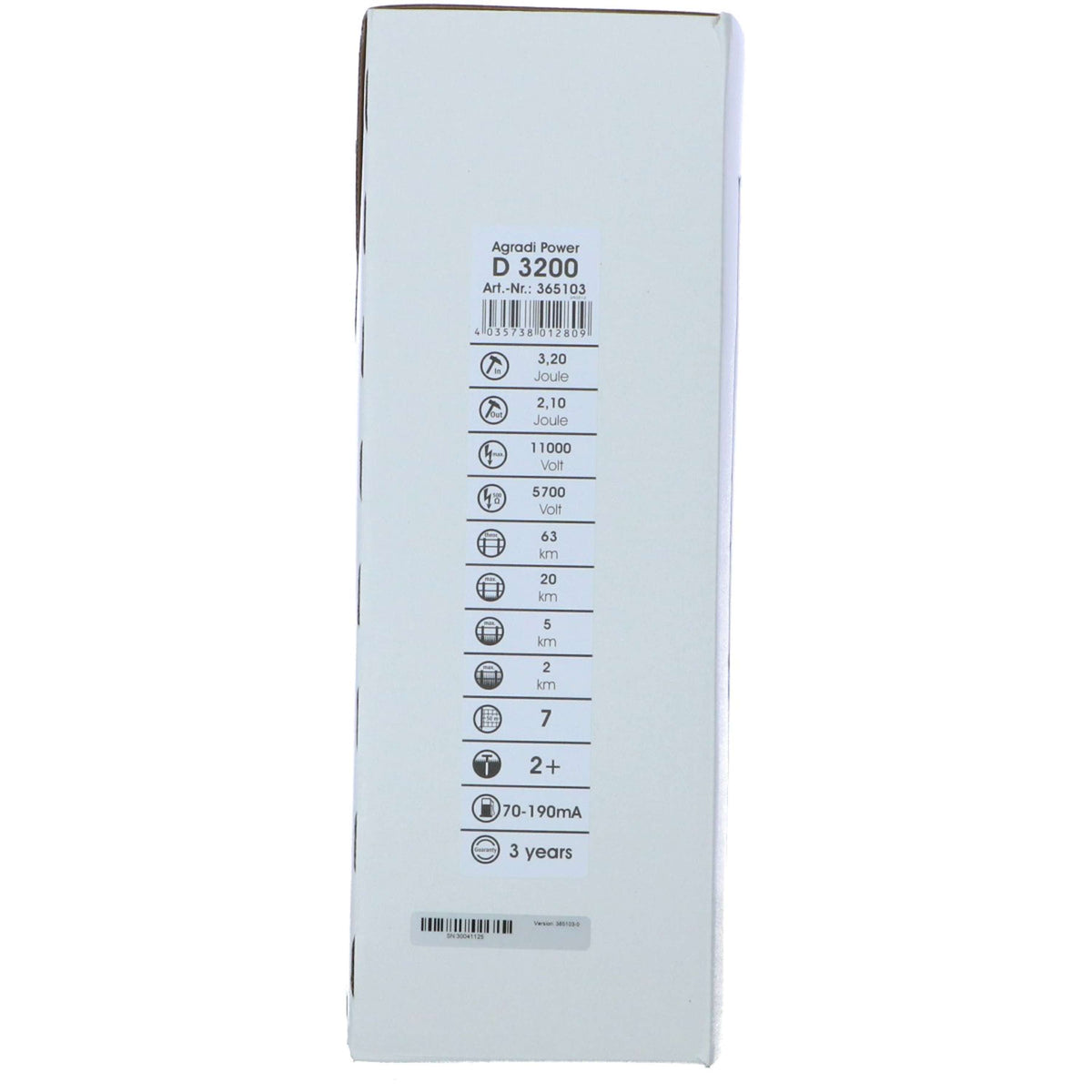 Agradi Power Dispositivo de cerca eléctrica Agradi Power D3200 0,17 Joule