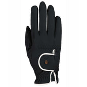 Roeckl Guantes de Equitación Lona Roeck-Grip Lining Negro/Blanco