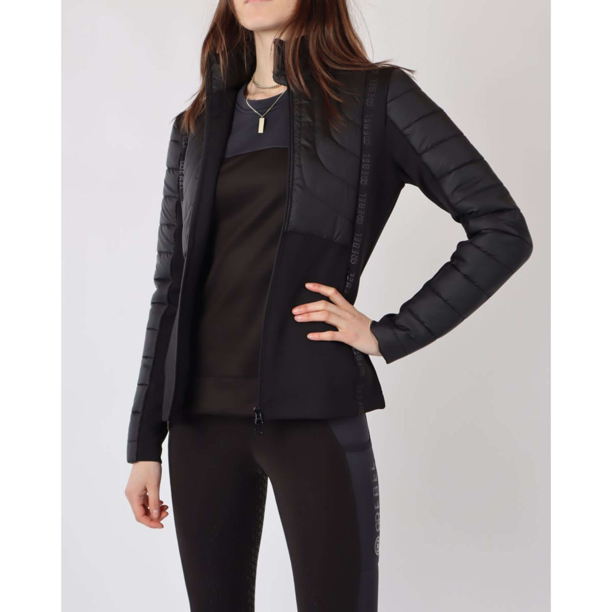 Rebel Chaqueta Tone in Tone Negro