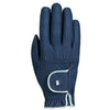 Roeckl Guantes de Equitación Lona Roeck-Grip Lining Marino/Plata