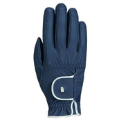 Roeckl Guantes de Equitación Lona Roeck-Grip Lining Marino/Plata